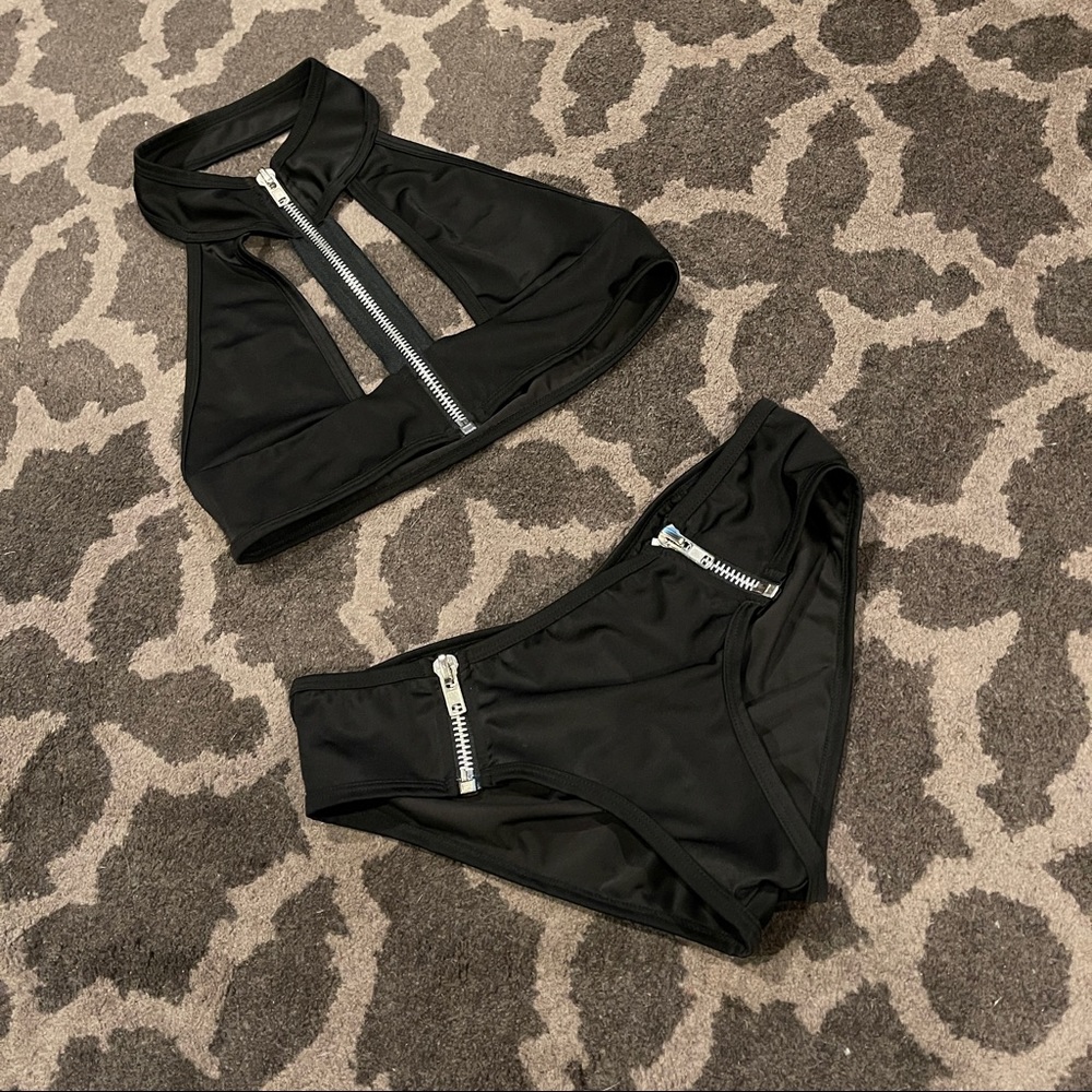 TWO PIECE RAVE WEAR - Black -